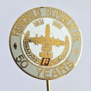 Vintage Fairchild Republic Co 50 years stick pin stickpin